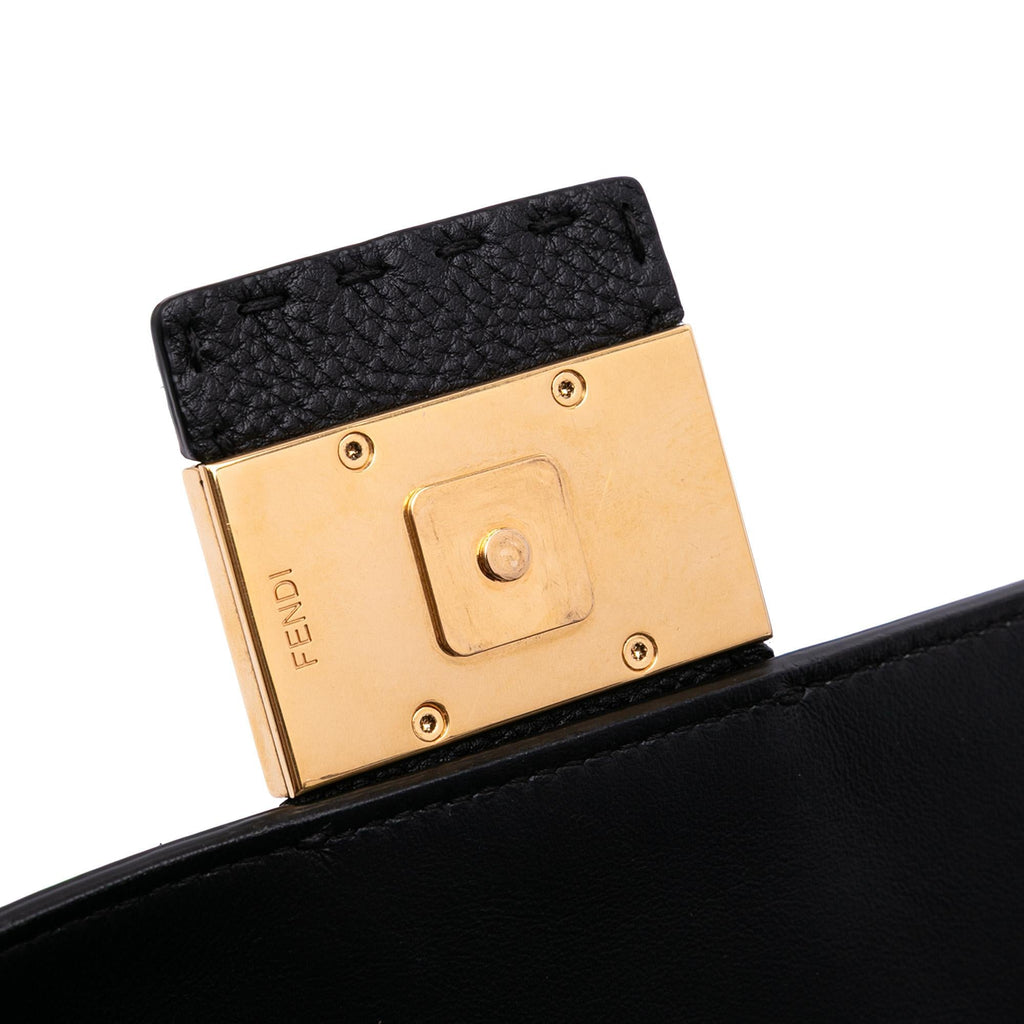 Fendi Leather Selleria Convertible Baguette Satchel