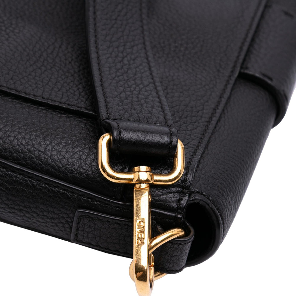 Fendi Leather Selleria Convertible Baguette Satchel