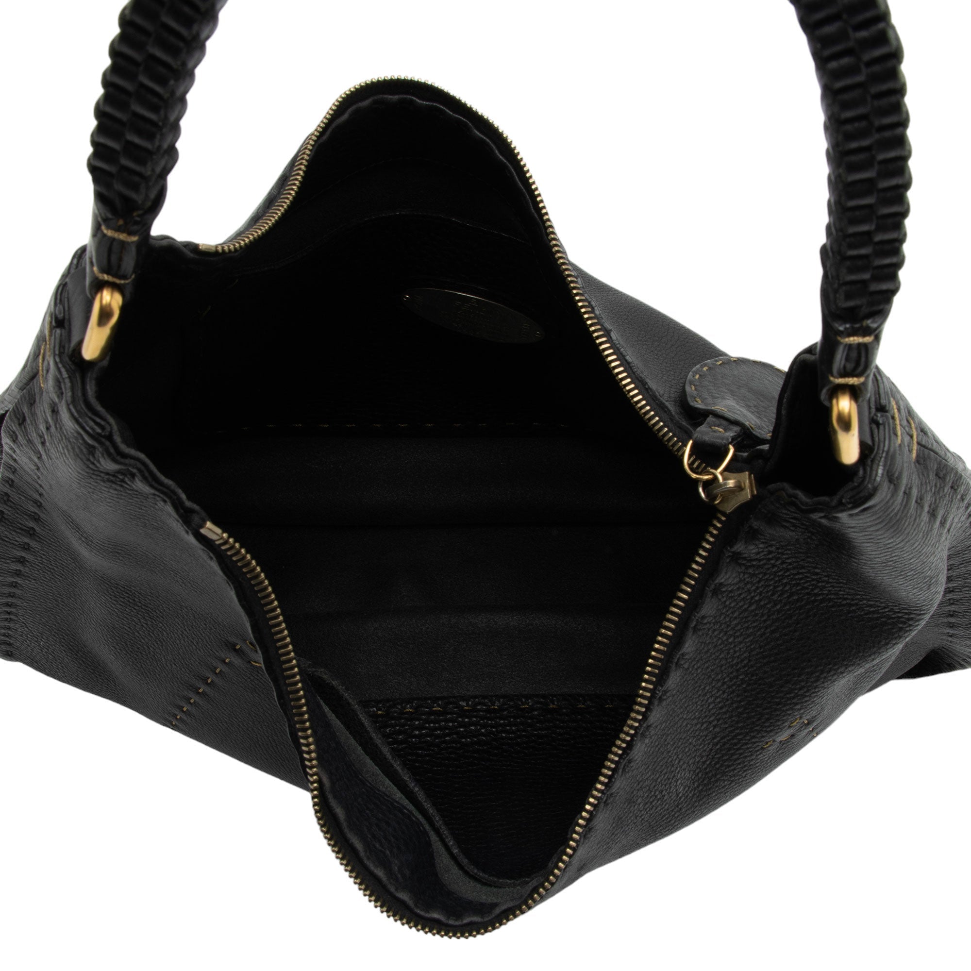 Fendi Leather Selleria Hobo (SHF-Xh4Dib)