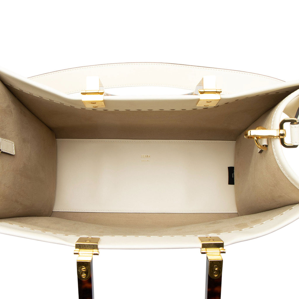 Fendi Leather Sunshine Medium Shopper Tote