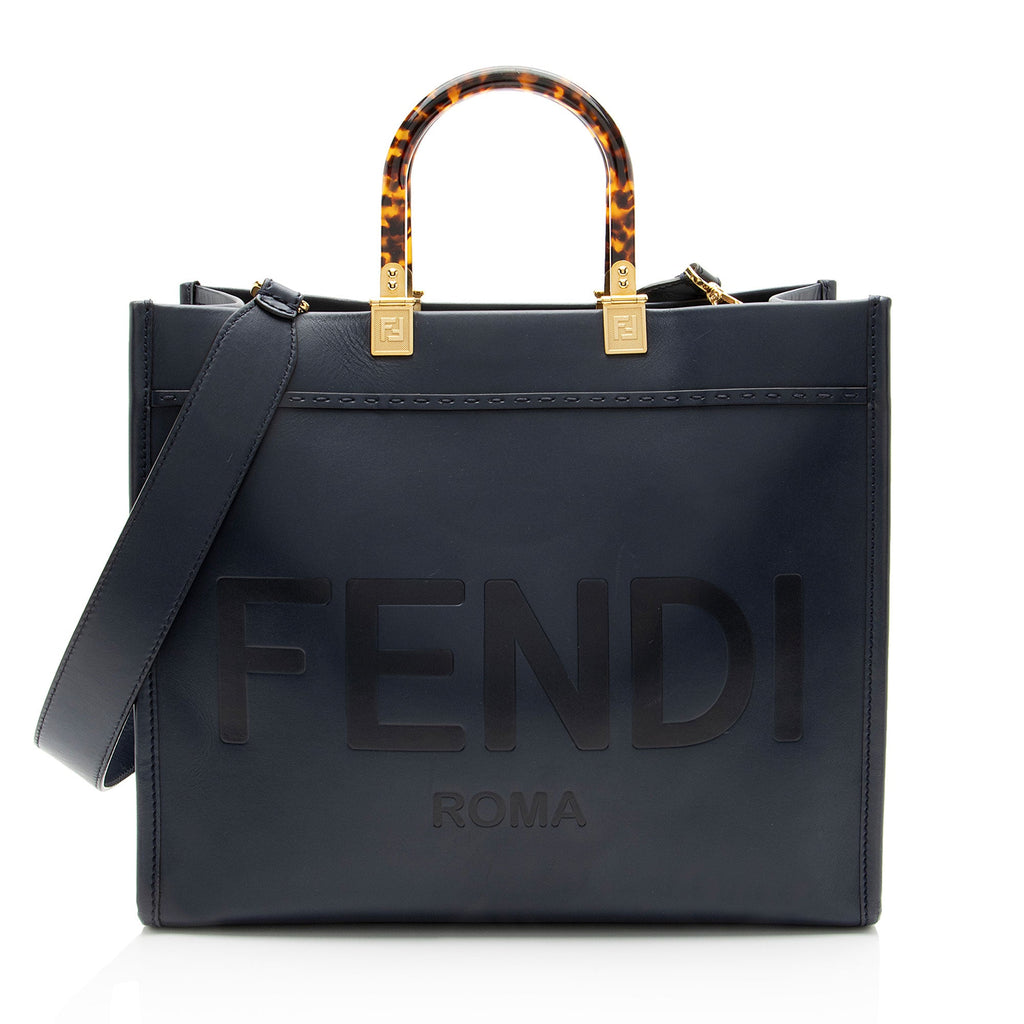 Fendi Leather Sunshine Medium Shopper Tote