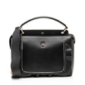 Fendi Leather Waves Dotcom Medium Satchel
