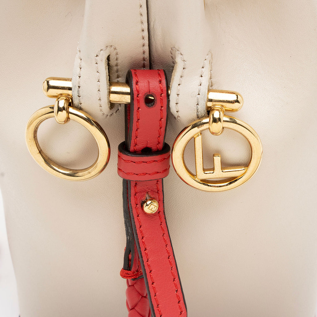Fendi Leather Whipstitch Mon Tresor Mini Bucket Bag