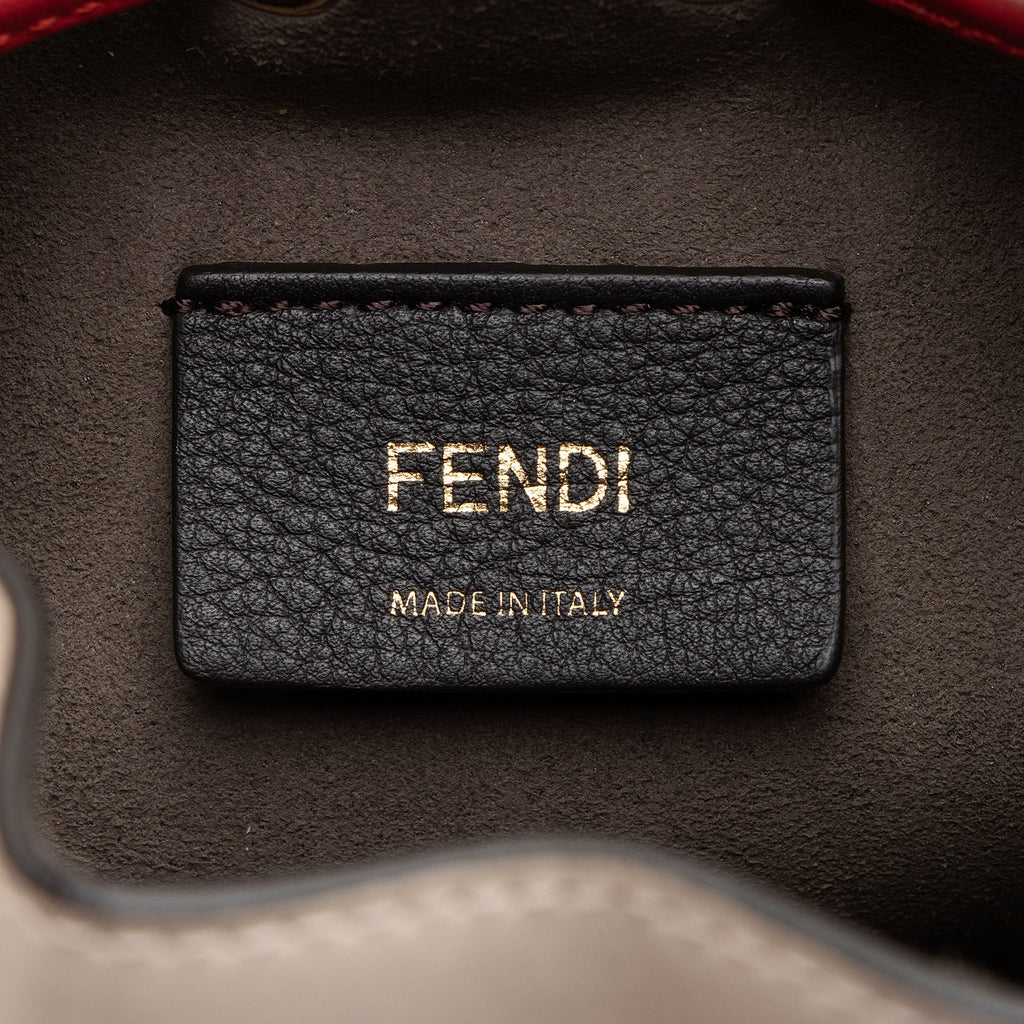 Fendi Leather Whipstitch Mon Tresor Mini Bucket Bag