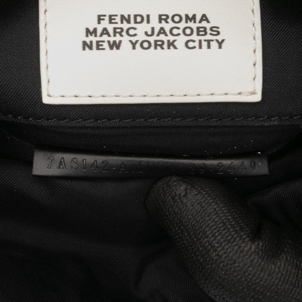 Fendi Marc Jacobs Nappa Vitello King Logo Print Baguette Phone Pouch Satchel