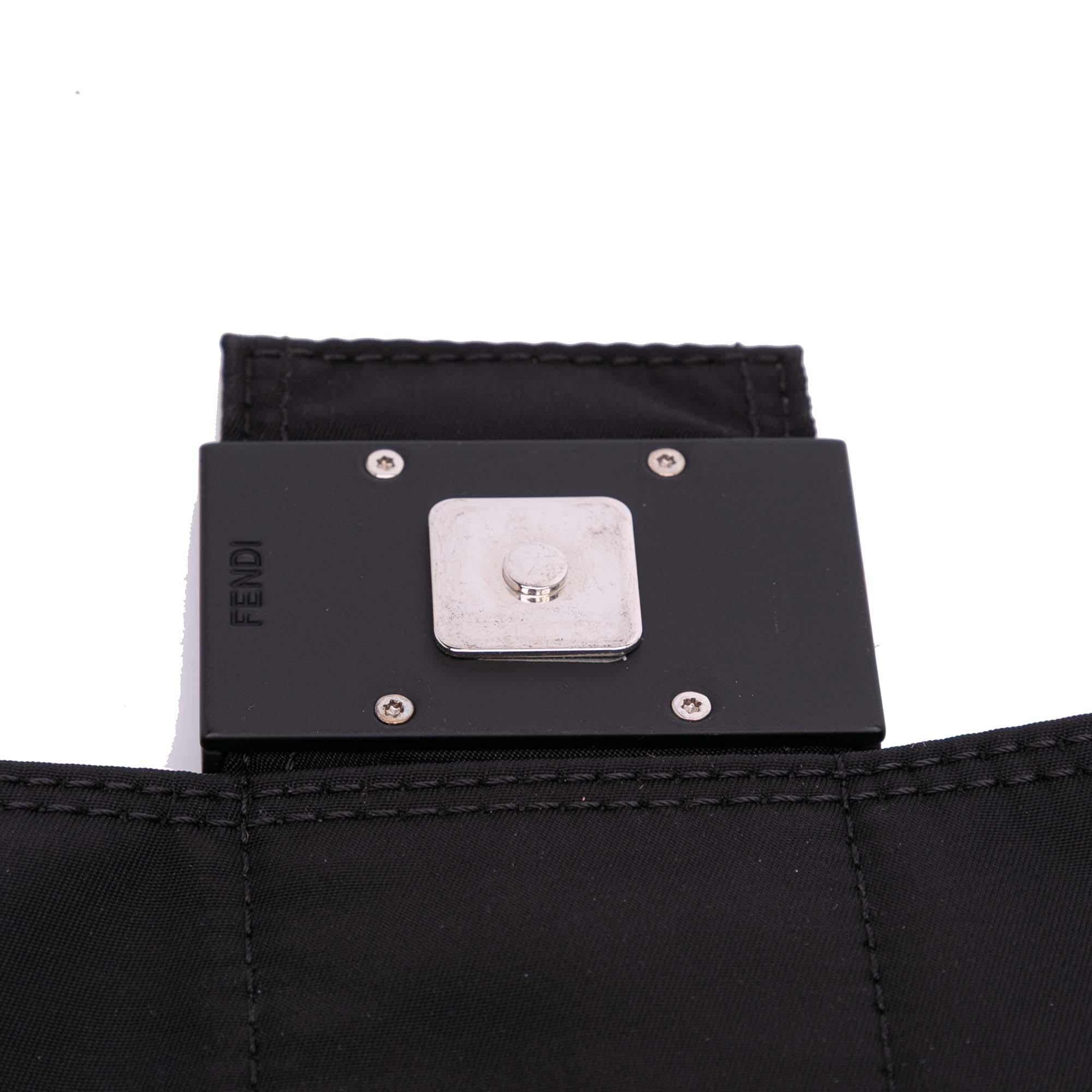 Fendi Medium Econyl Nylon Baguette Crossbody