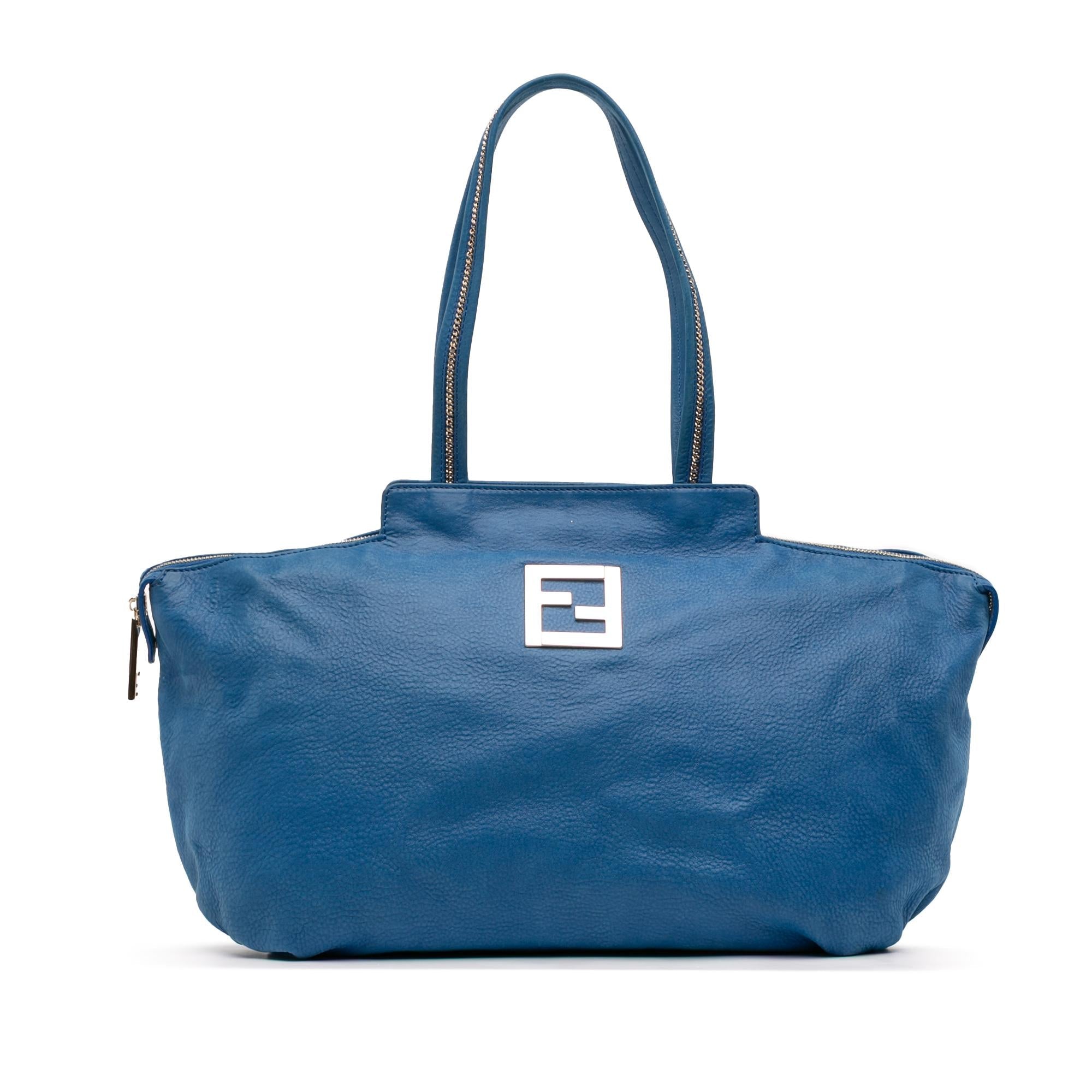 Fendi Medium FF Nubuck Chains Tote