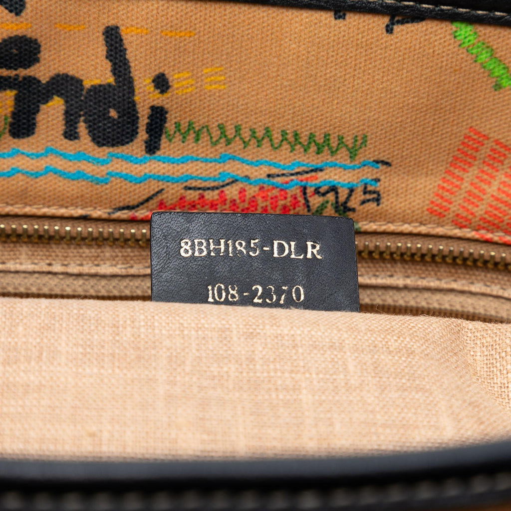 Fendi Medium Multicolore Coated Canvas Graffiti Roll Tote