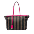 Fendi Medium Pequin Canvas Roll Tote