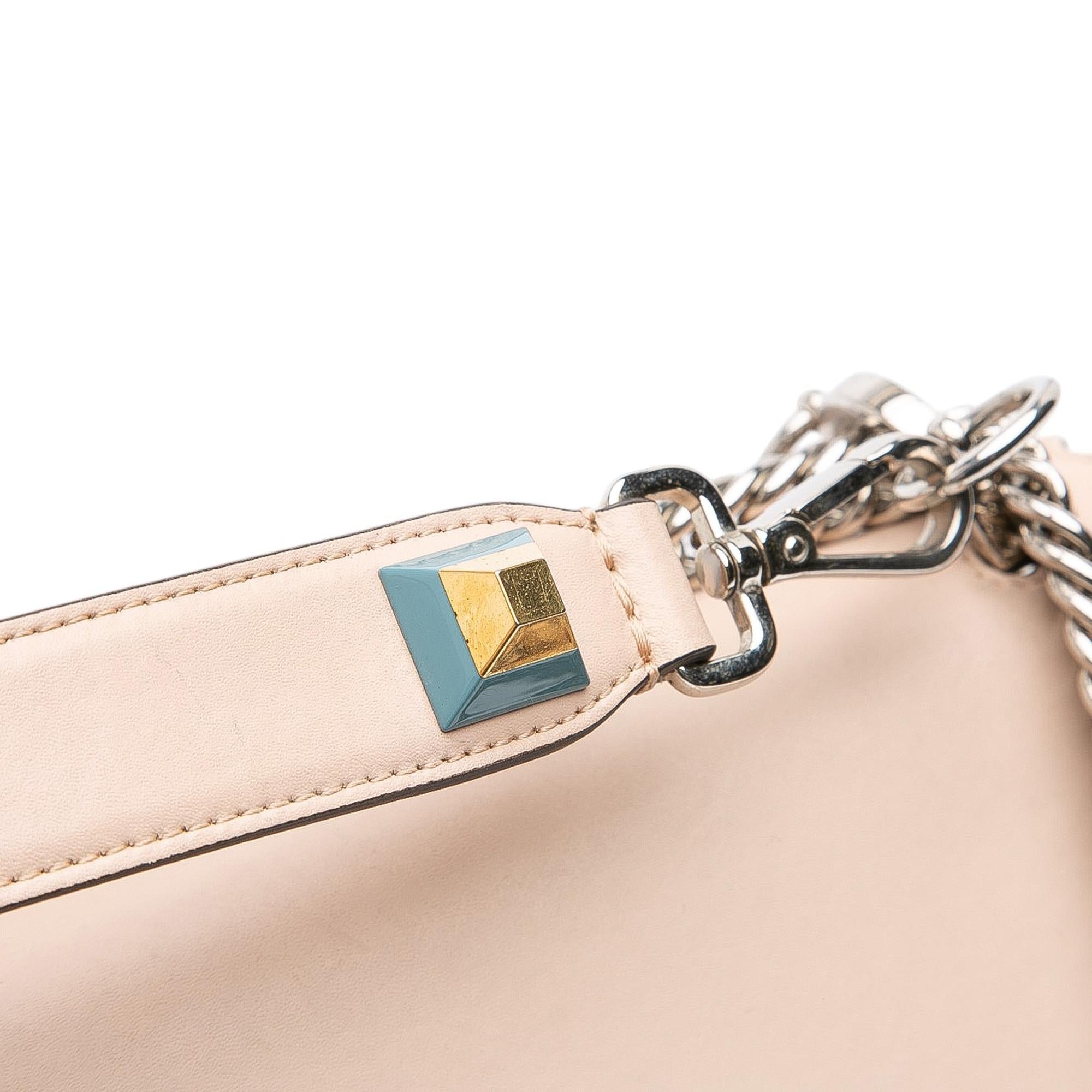 Fendi Medium Scalloped Leather Kan I Satchel
