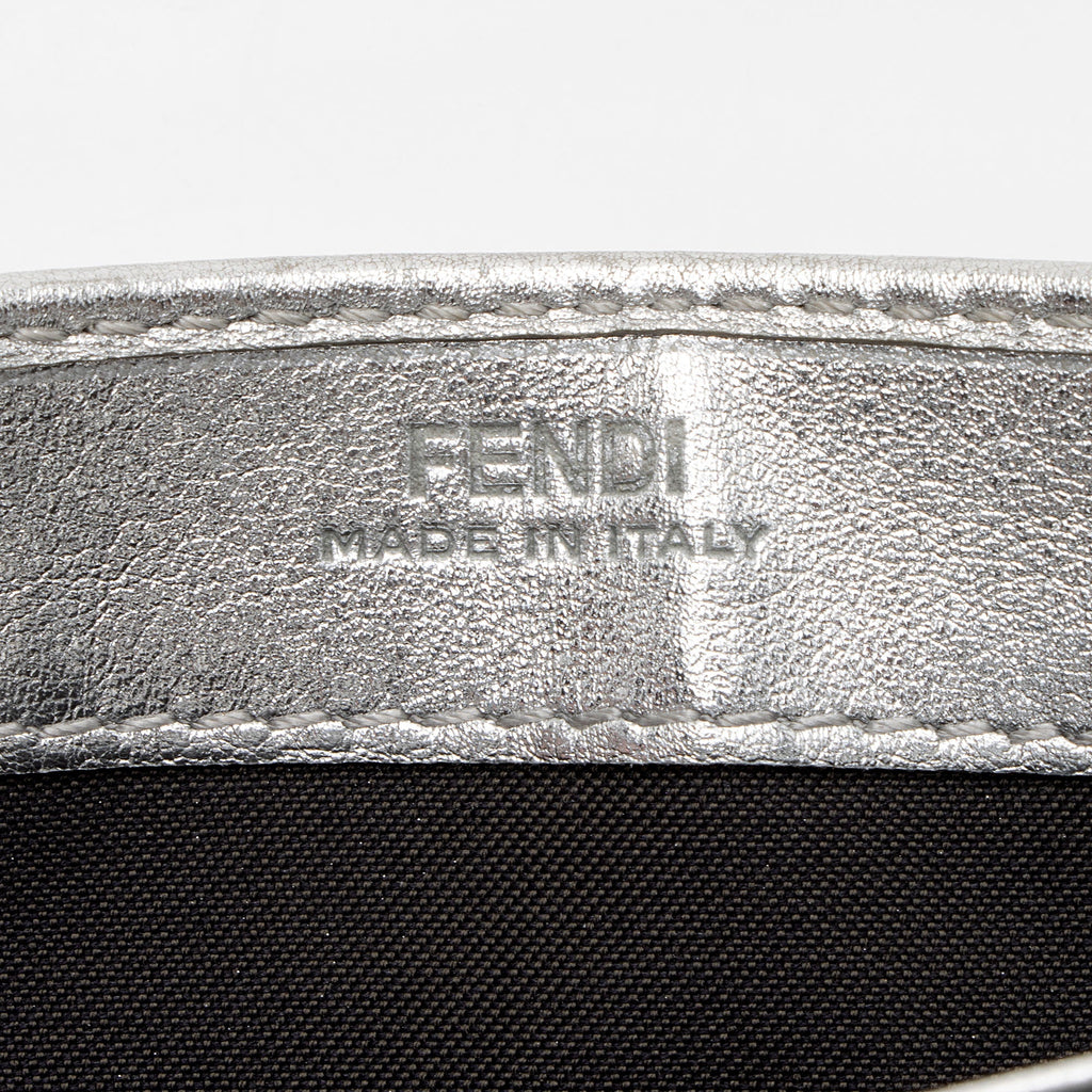 Fendi Metallic Embossed FF Nappa Leather Baguette Continental Wallet