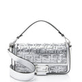 Fendi Metallic Leather FF Sequin PVC Baguette Medium Shoulder Bag