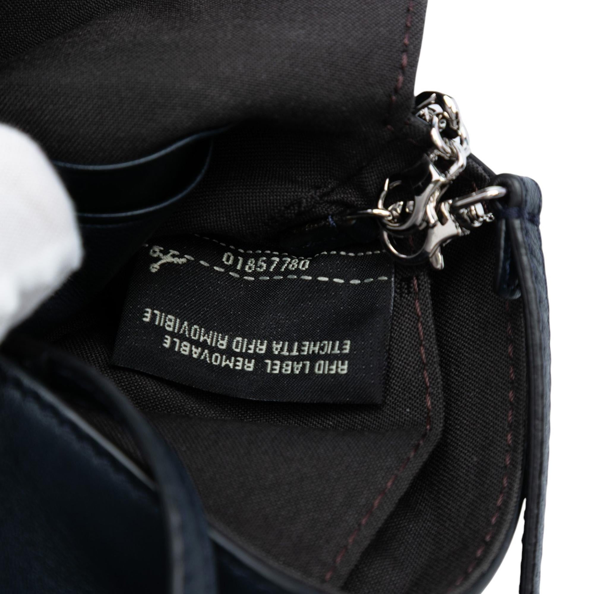 Fendi Micro Leather Baguette Satchel