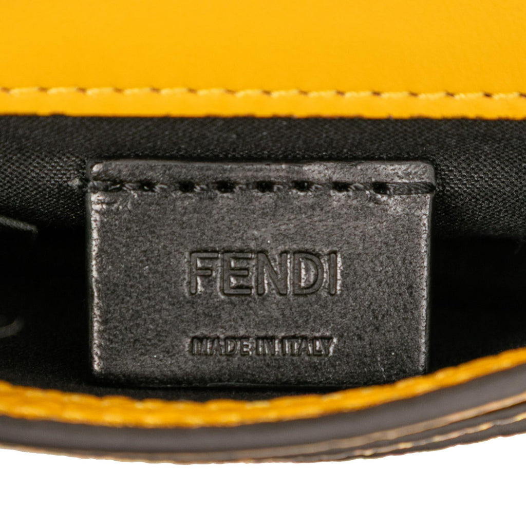 Fendi Micro Leather Flat Baguette Crossbody