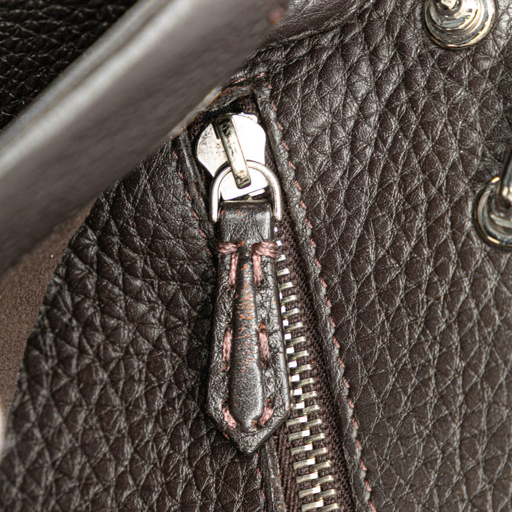 Fendi Mini Calfskin Romano Selleria Peekaboo Iconic Fit Satchel