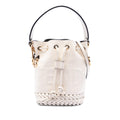 Fendi Mini Embossed Leather Whipstitch Mon Tresor Bucket Bag