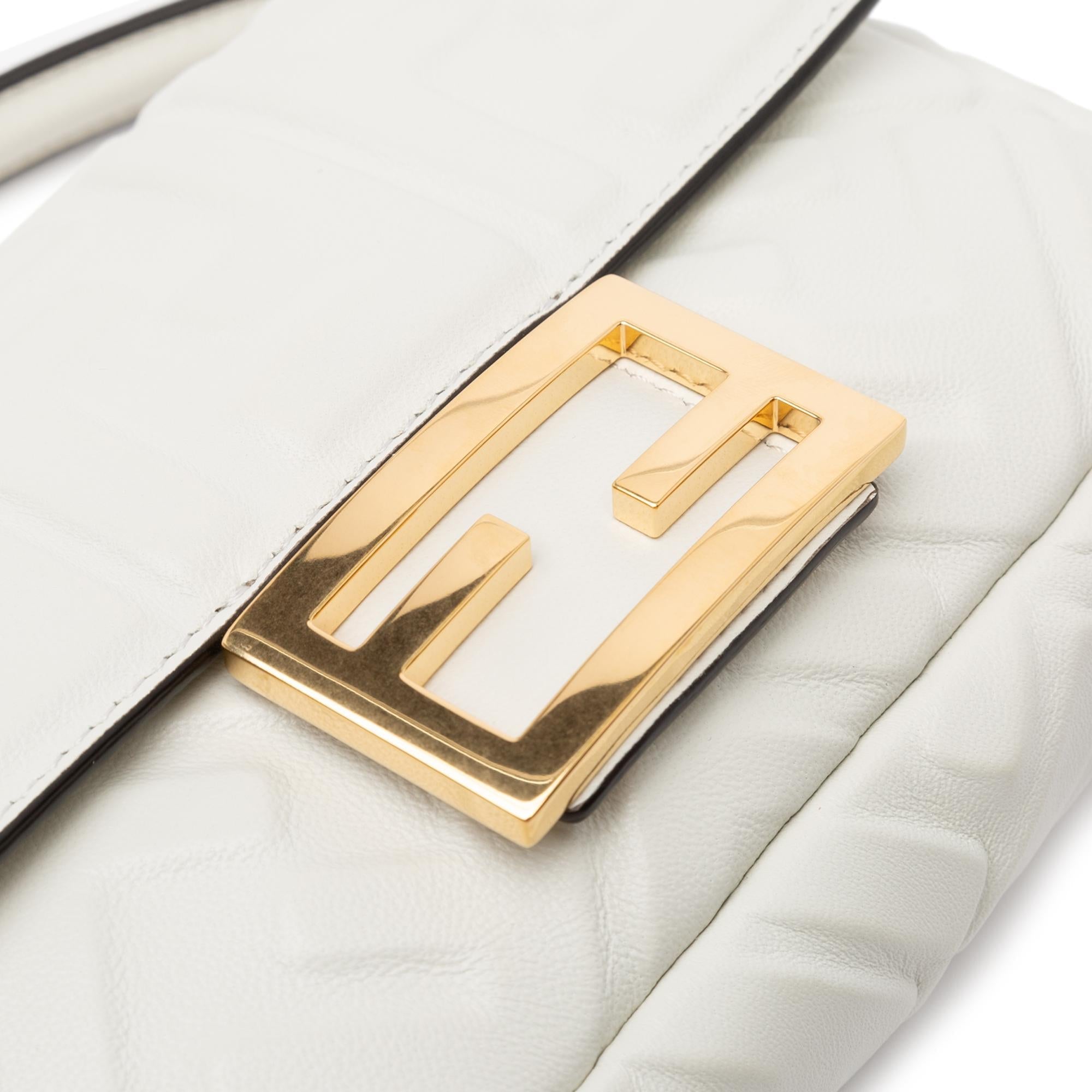 Fendi Mini Embossed Zucca Baguette Satchel (SHG-snGNtj)