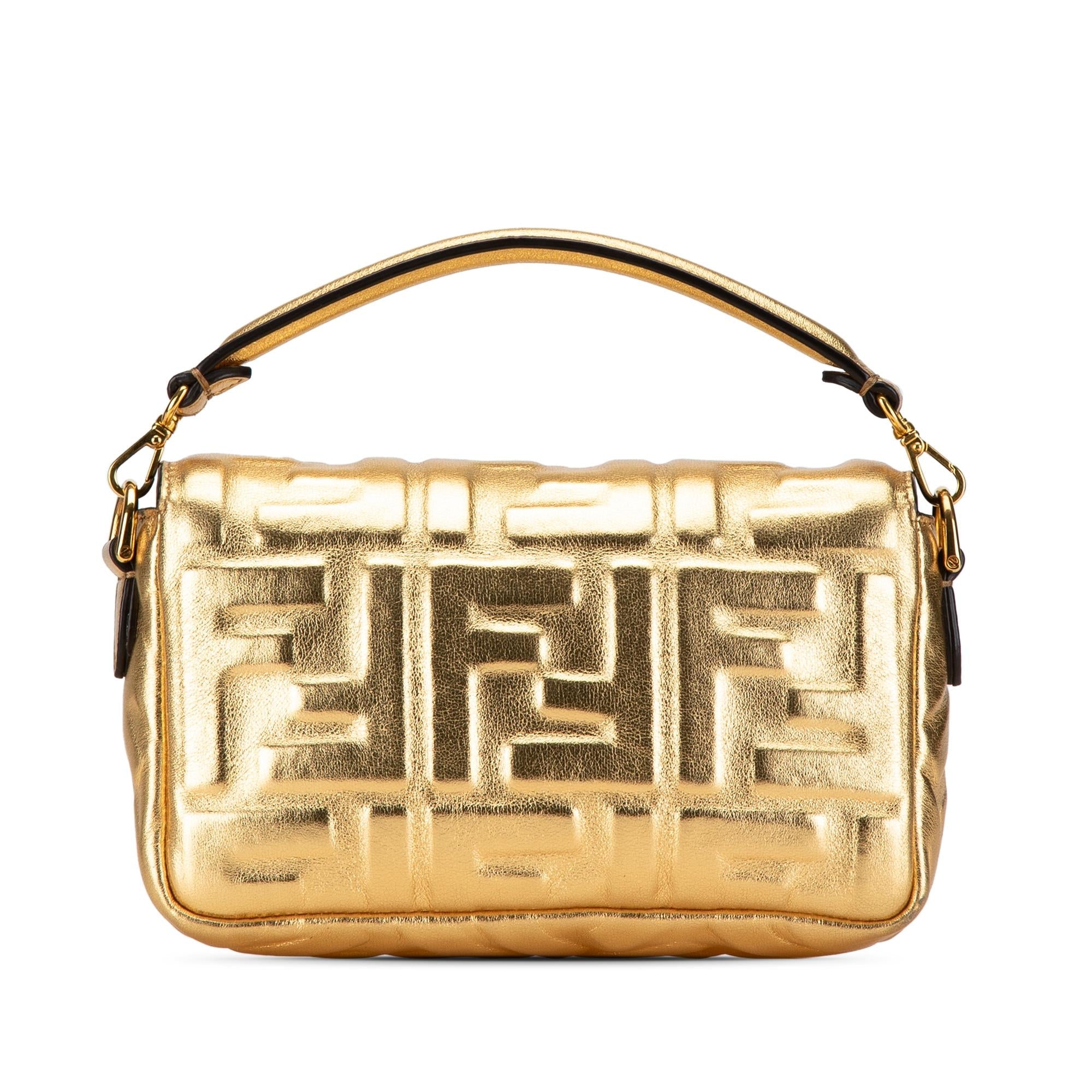 Fendi Mini Embossed Zucca Baguette Satchel (SHG-Nn3PEu)