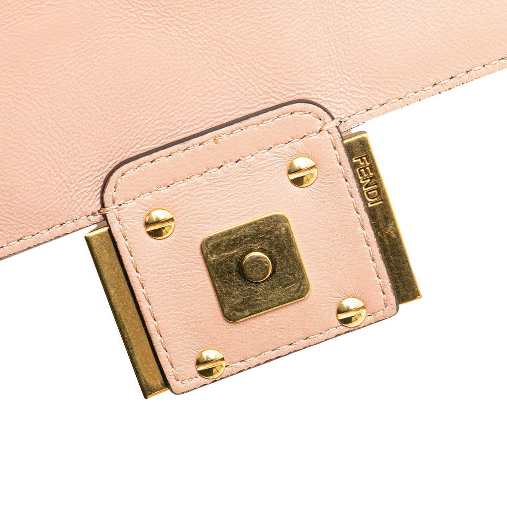Fendi Mini Embossed Zucca Baguette Satchel