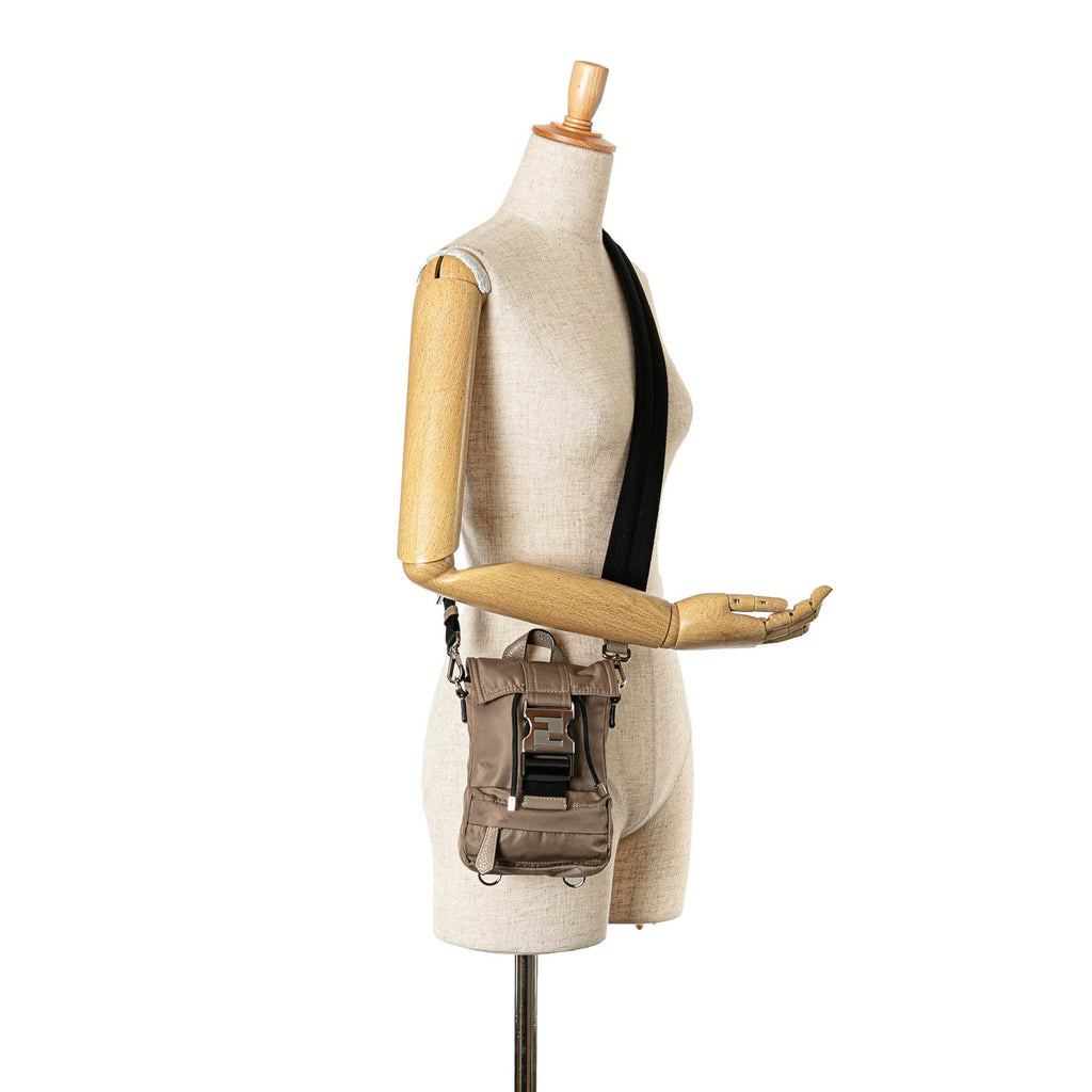 Fendi Mini Fendiness Nylon Convertible Backpack