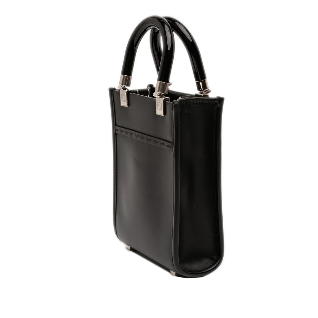 Fendi Mini Leather Sunshine Shopper Tote