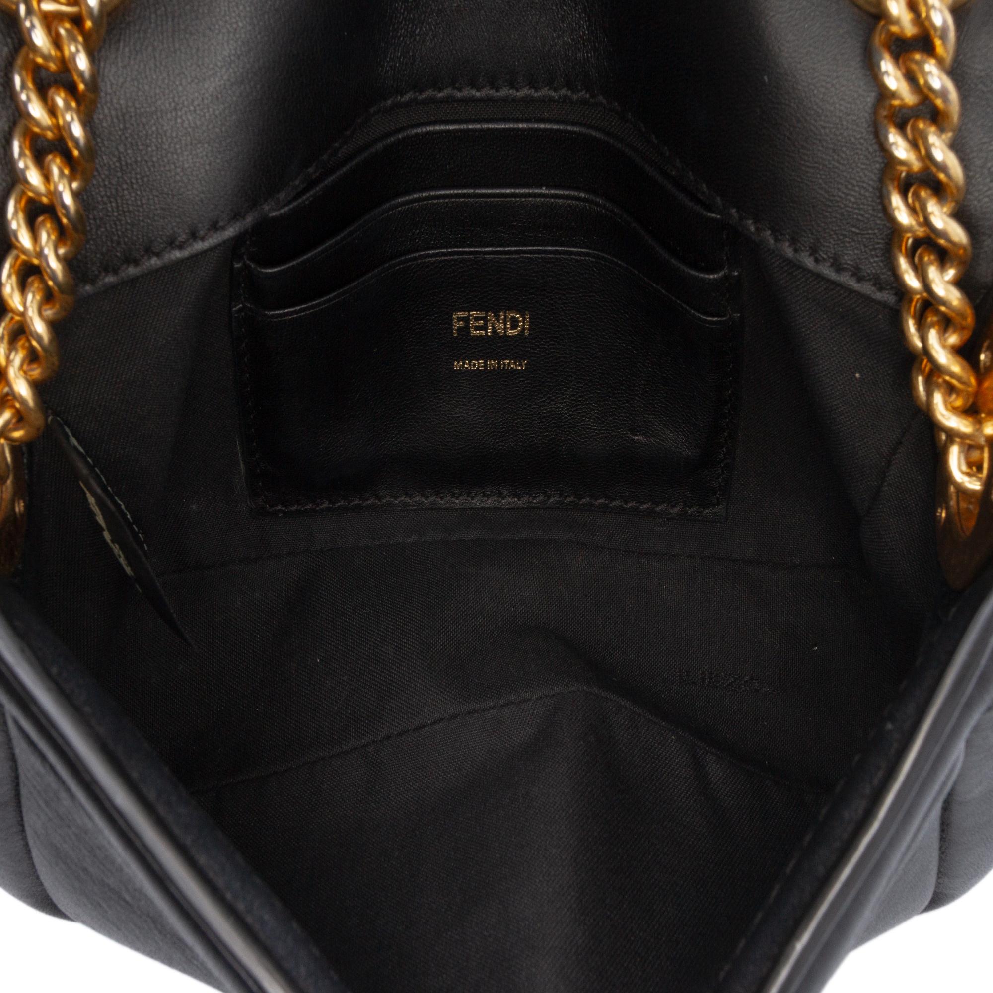 Fendi Mini Nappa Apolo Chain Baguette Shoulder Bag