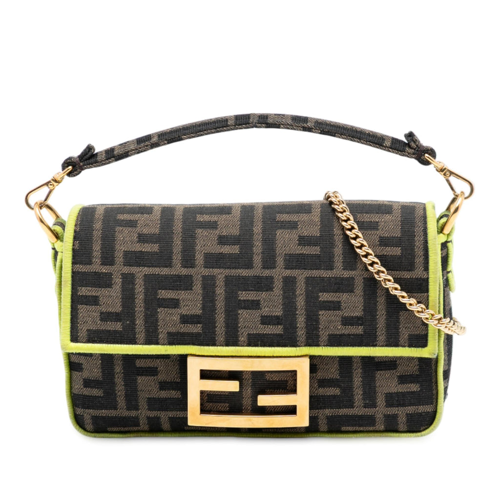 Fendi Mini Zucca Canvas 1974 Roma Amor Baguette Crossbody