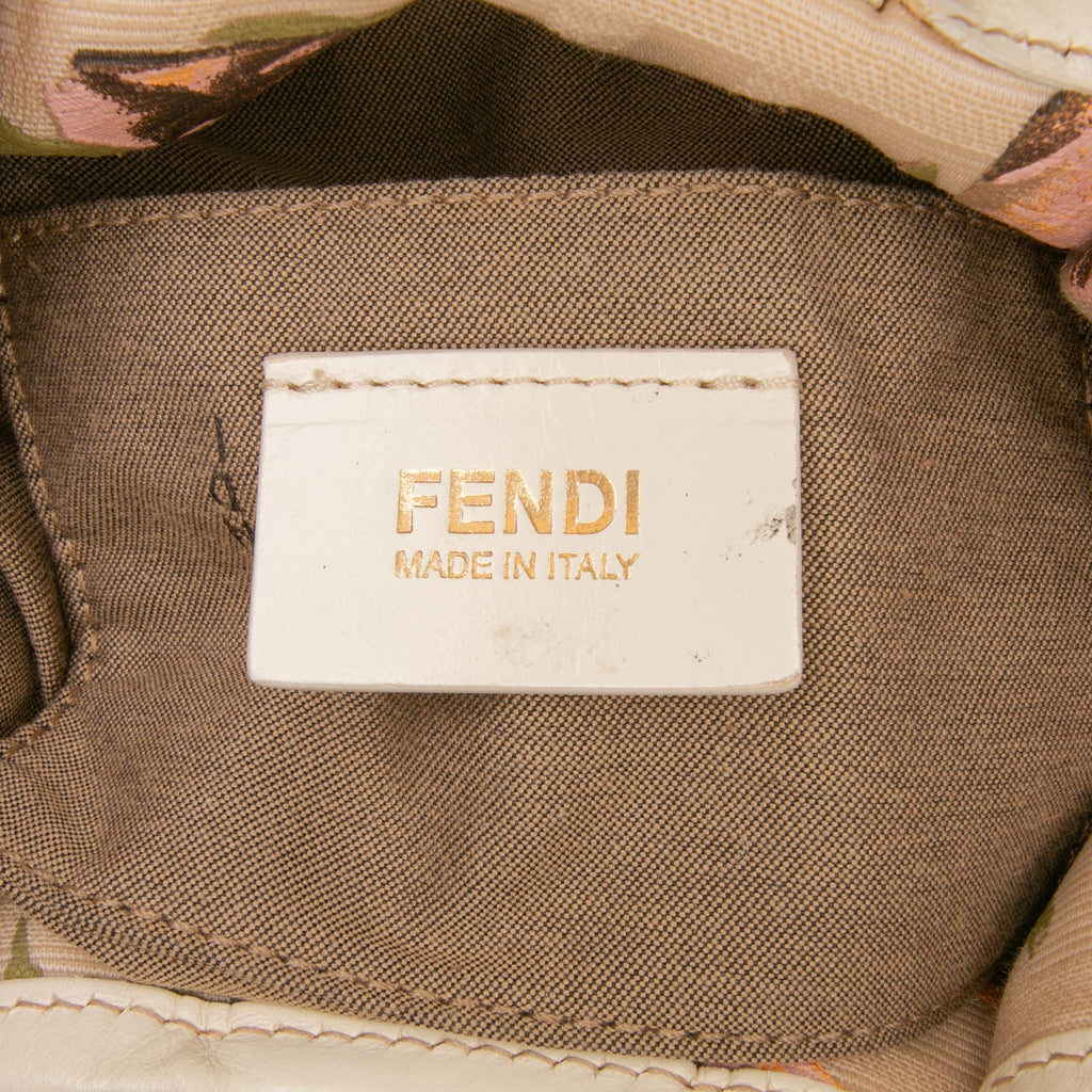Fendi Mini Zucca Canvas Rose Printed Chef Handbag