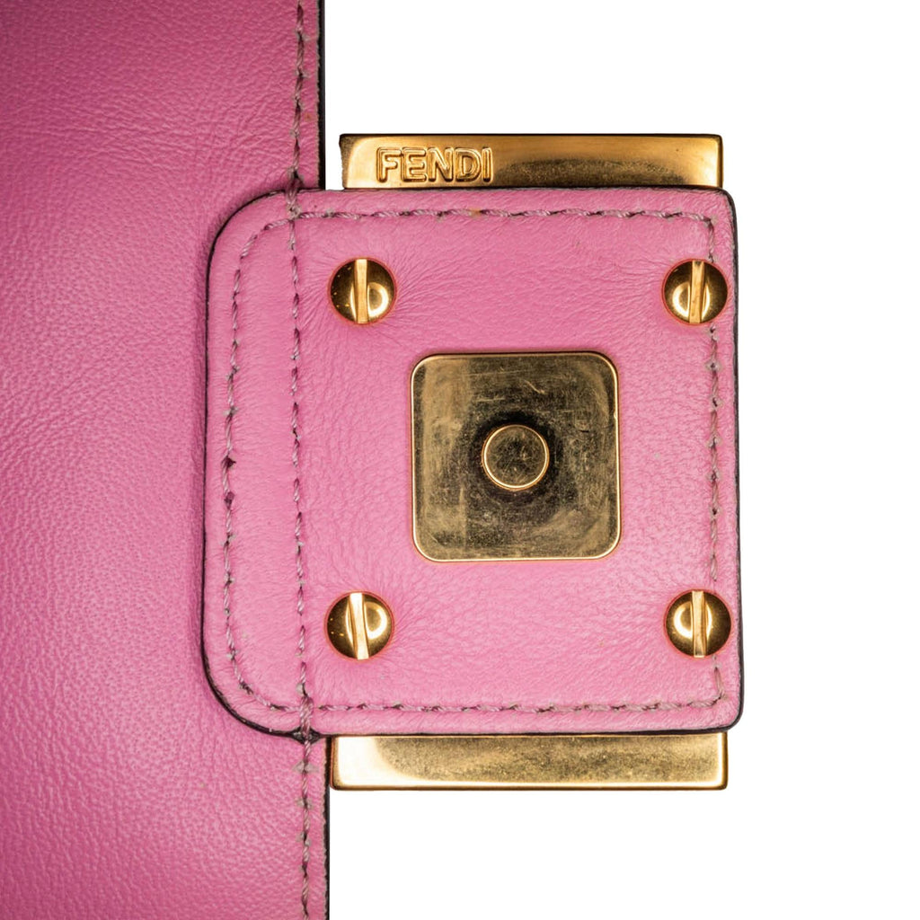 Fendi Mini Zucca Embossed Baguette Satchel