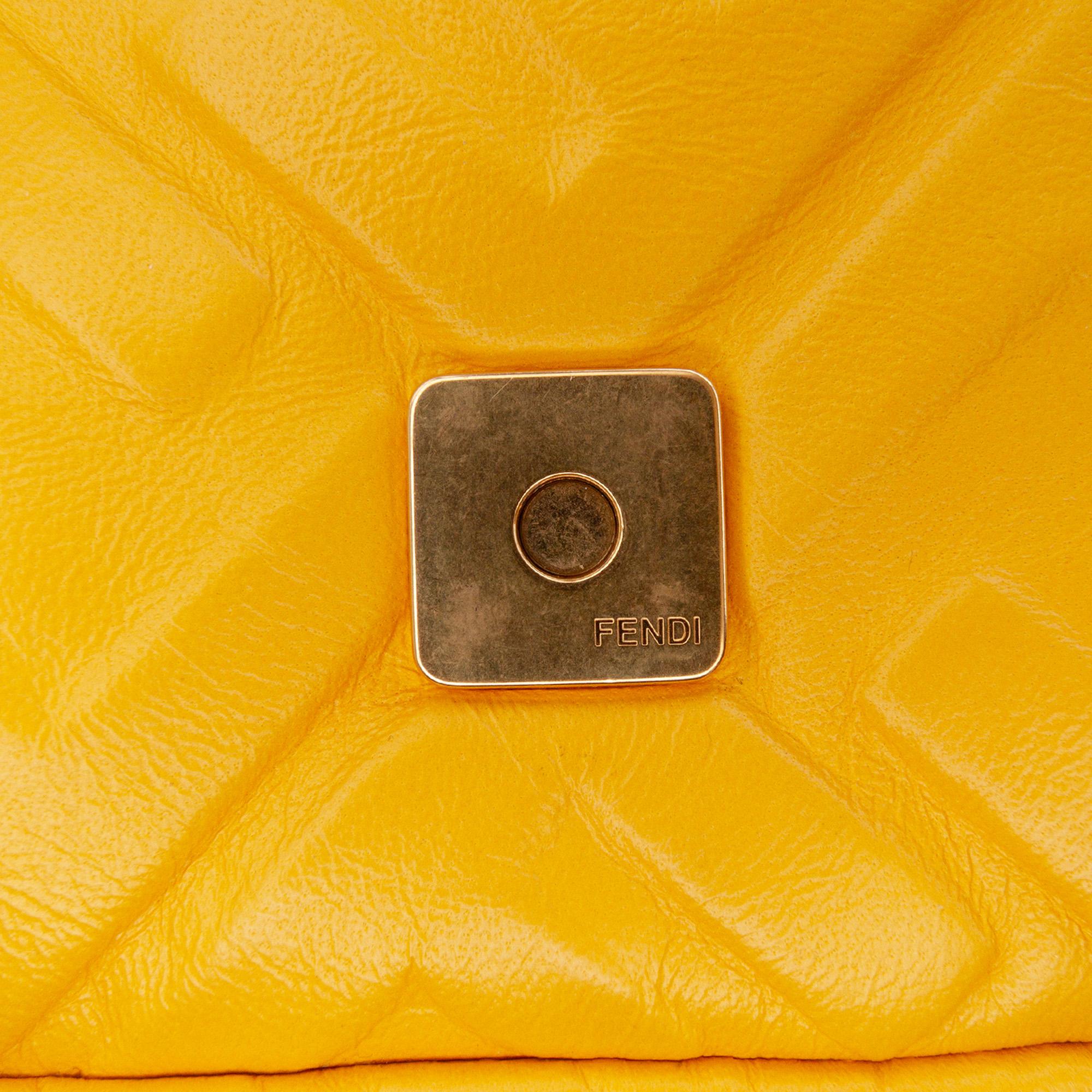 Fendi Mini Zucca Embossed Leather Baguette Satchel