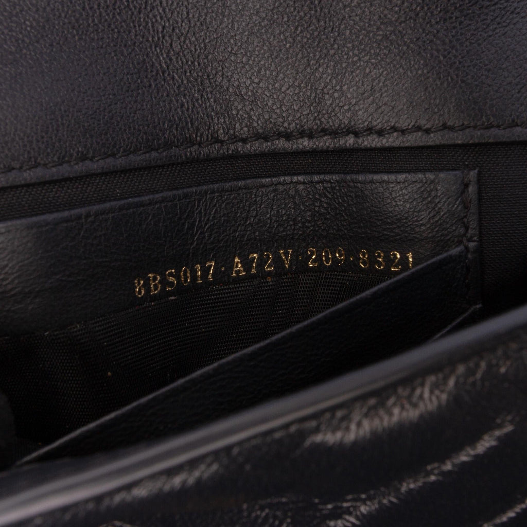Fendi Mini Zucca Embossed Leather Baguette Satchel