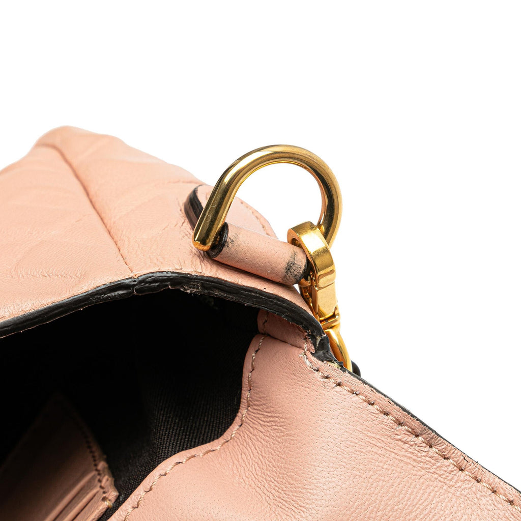 Fendi Mini Zucca Embossed Leather Baguette Satchel