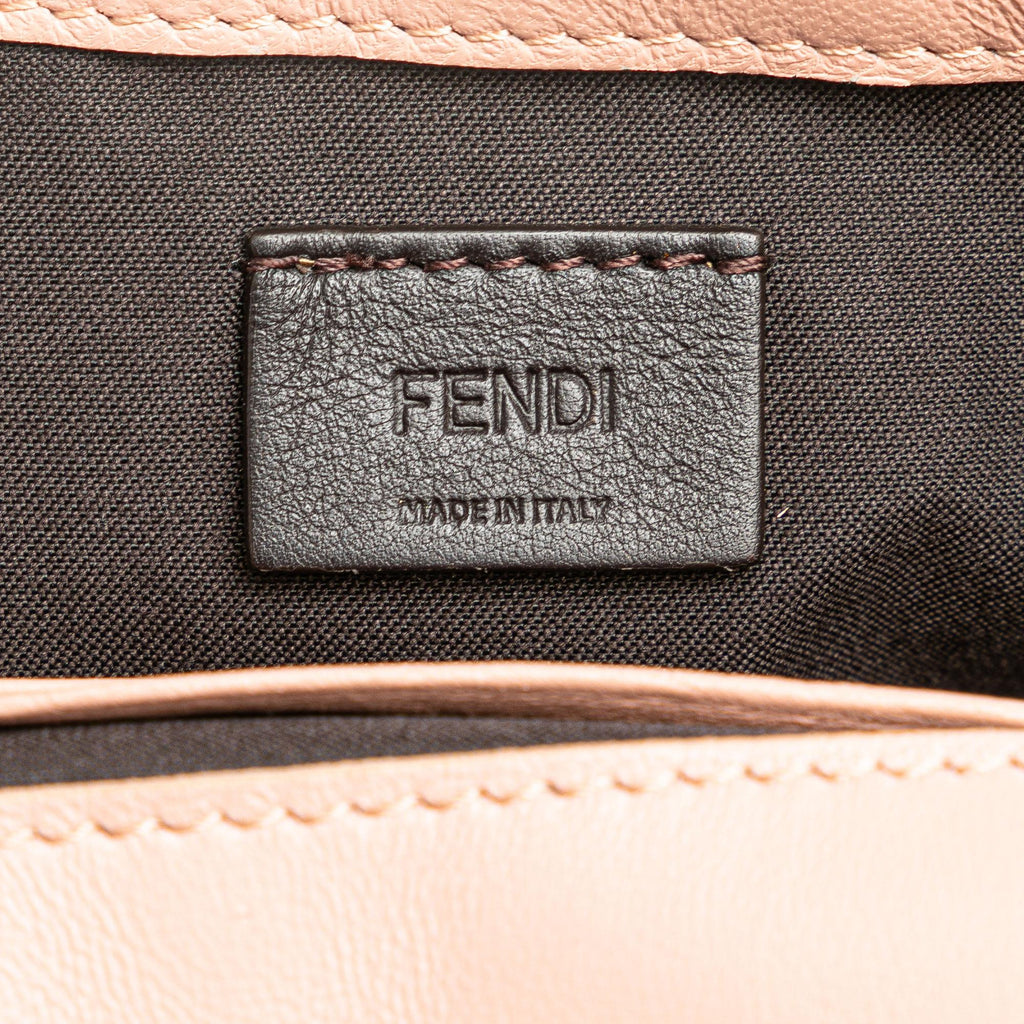 Fendi Mini Zucca Embossed Leather Baguette Satchel