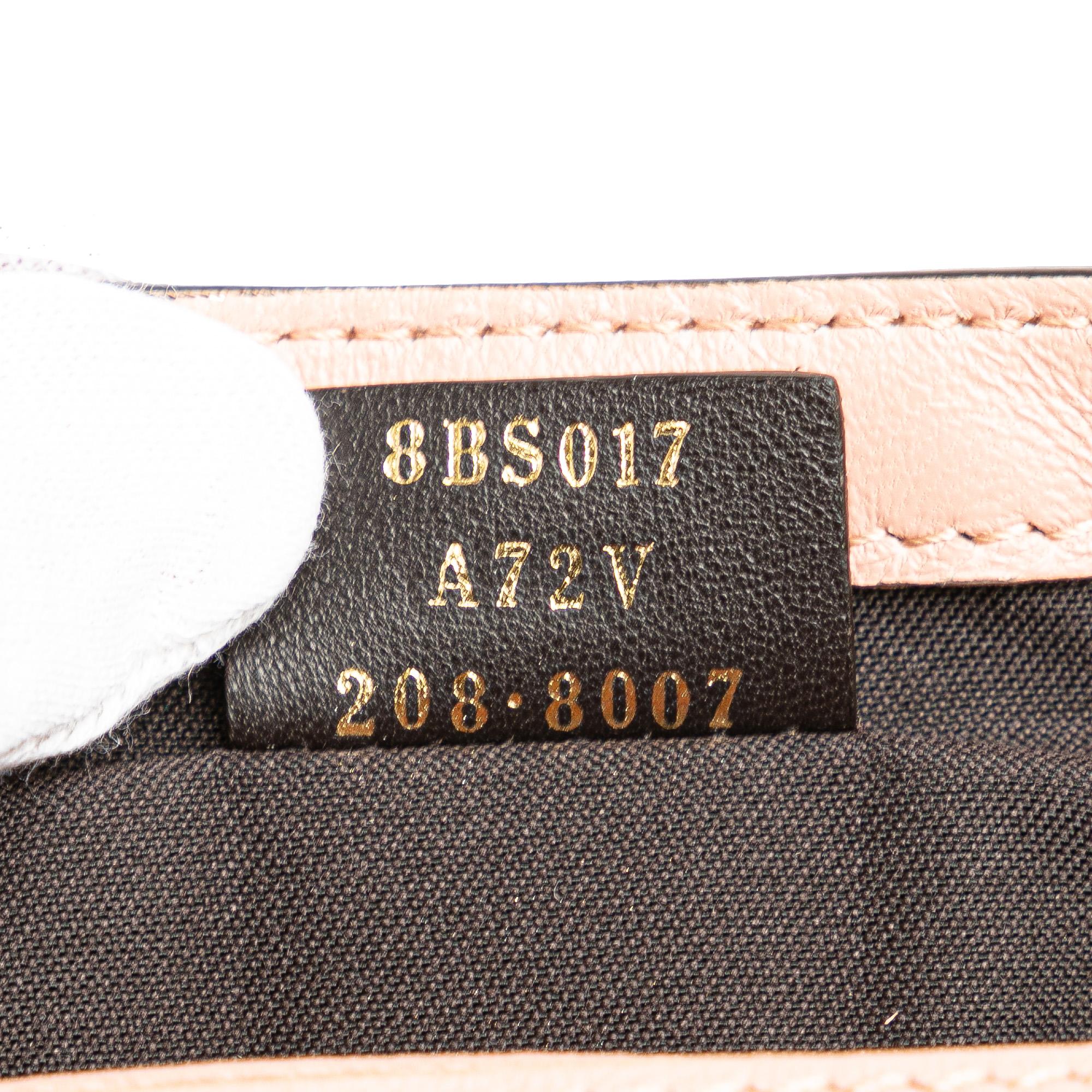 Fendi Mini Zucca Embossed Leather Baguette Satchel