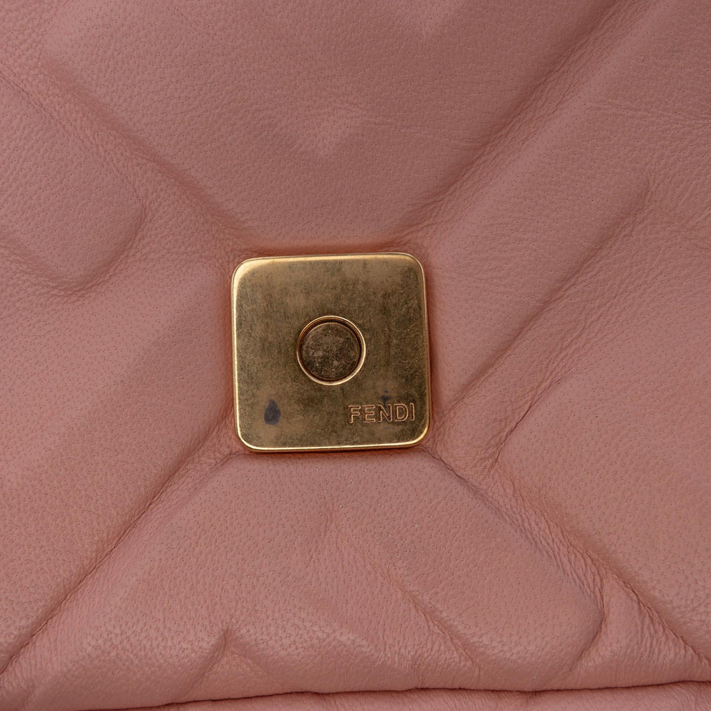 Fendi Mini Zucca Embossed Leather Baguette Satchel