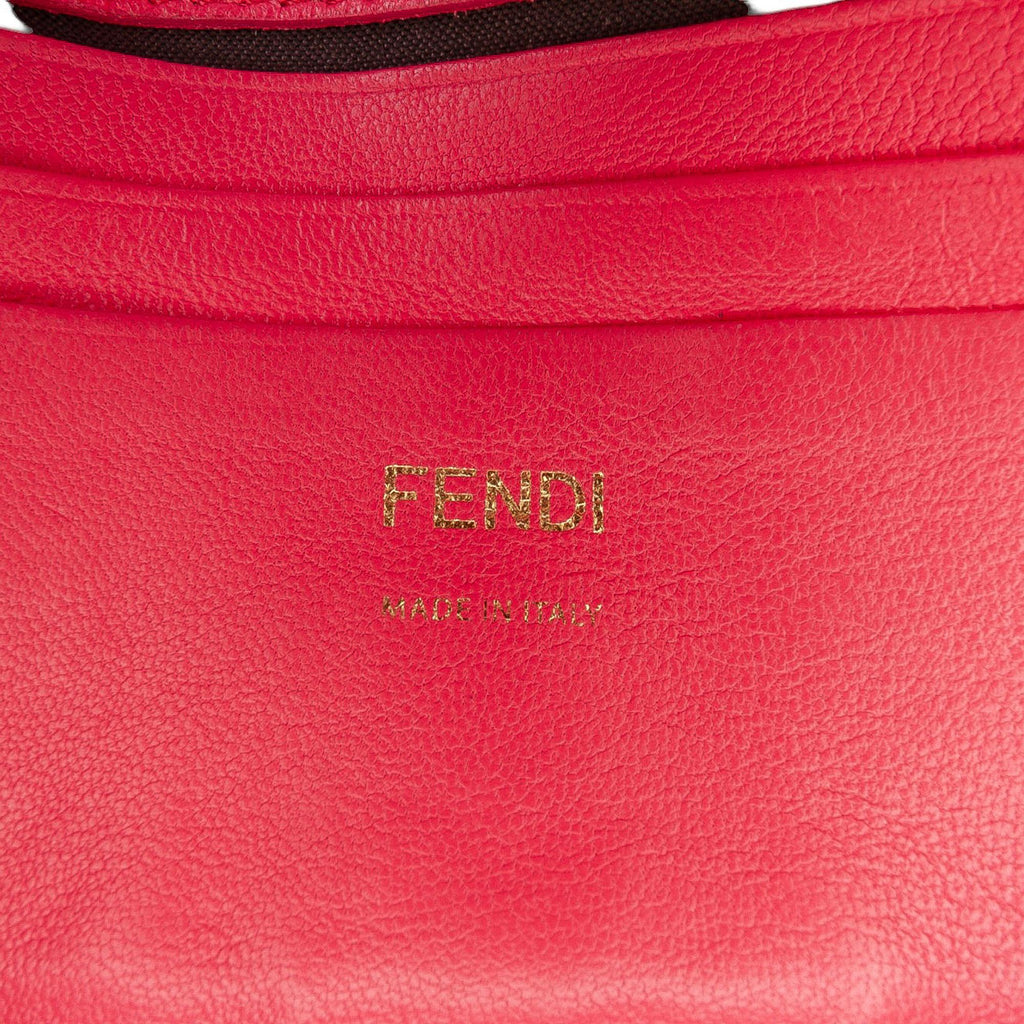 Fendi Mini Zucca Embossed Leather Baguette Satchel