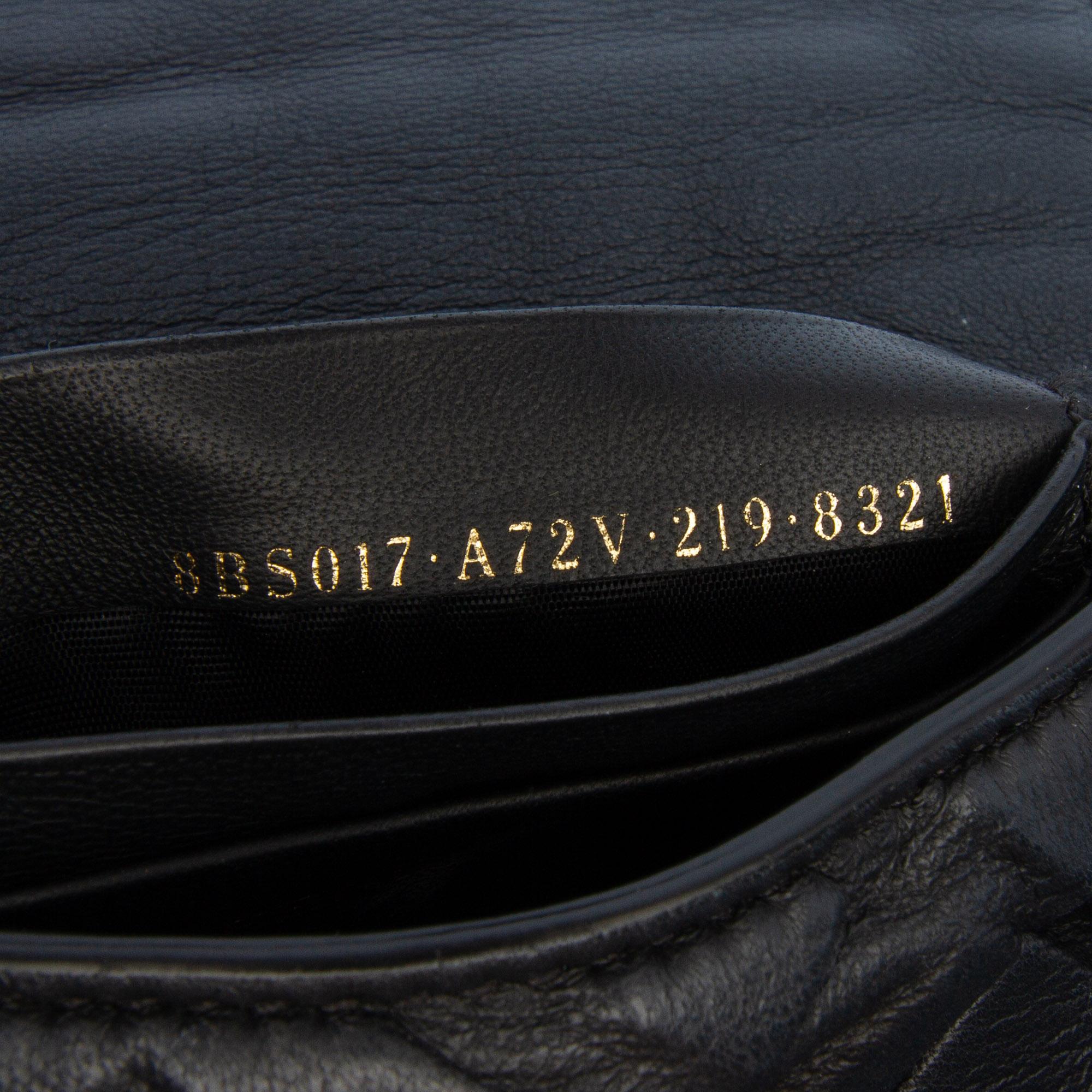 Fendi Mini Zucca Embossed Leather Baguette Satchel