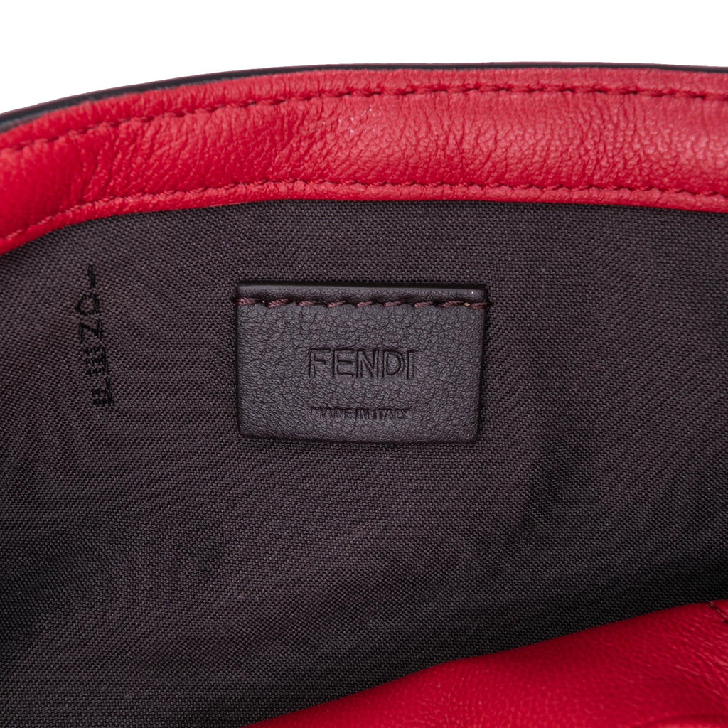 Fendi Mini Zucca Embossed Leather Baguette Satchel