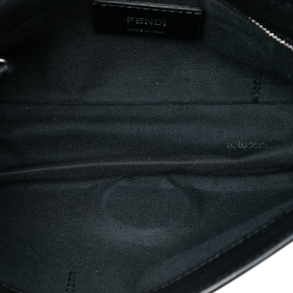 Fendi Mini Zucca Embossed Nappa Expandable Flap Crossbody