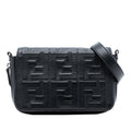 Fendi Mini Zucca Embossed Nappa Expandable Flap Crossbody