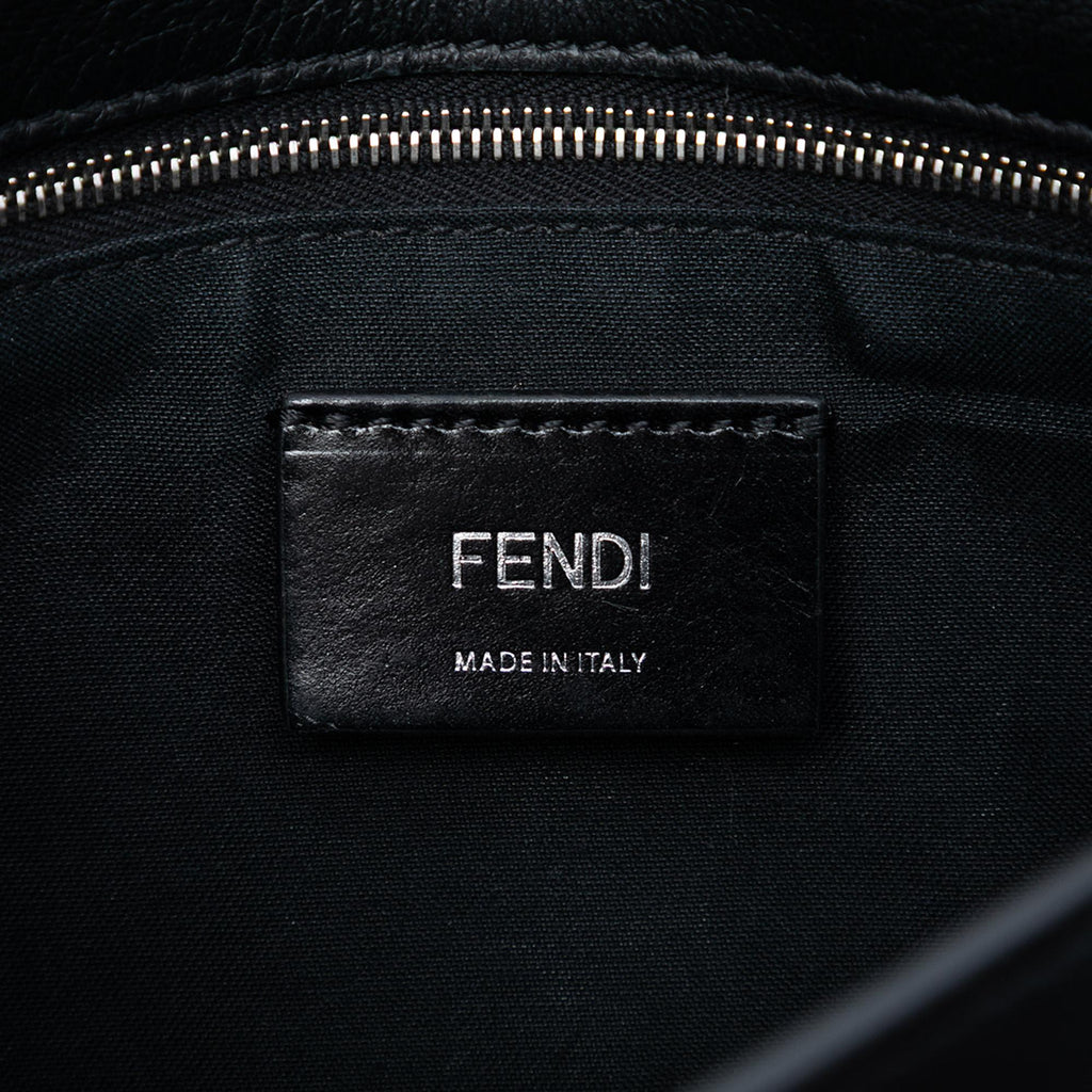 Fendi Mini Zucca Embossed Nappa Expandable Flap Crossbody