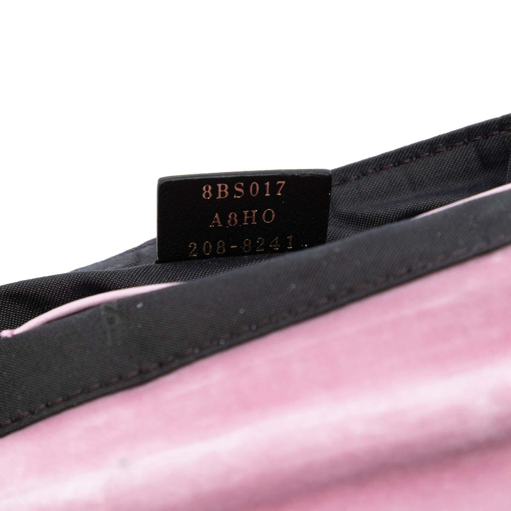 Fendi Mini Zucca Embossed Velvet Baguette Satchel