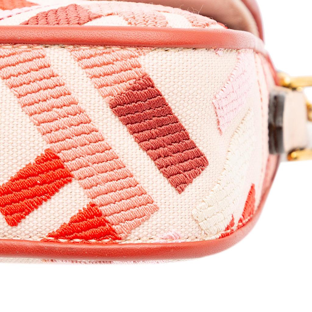 Fendi Mini Zucca Embroidered Baguette Satchel
