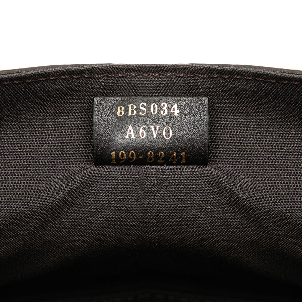 Fendi Mini Zucca Glazed Fabric Cage Baguette Satchel