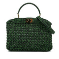 Fendi Mini Zucca Interlaced Canvas Iconic Peekaboo Satchel (SHG-HNjiei)