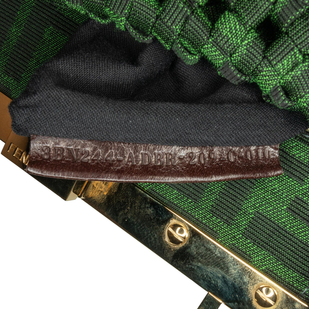Fendi Mini Zucca Interlaced Canvas Iconic Peekaboo Satchel (SHG-HNjiei)