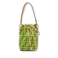 Fendi Mini Zucca Mon Tresor Embossed Leather Bucket Bag (SHG-S2s9H7)