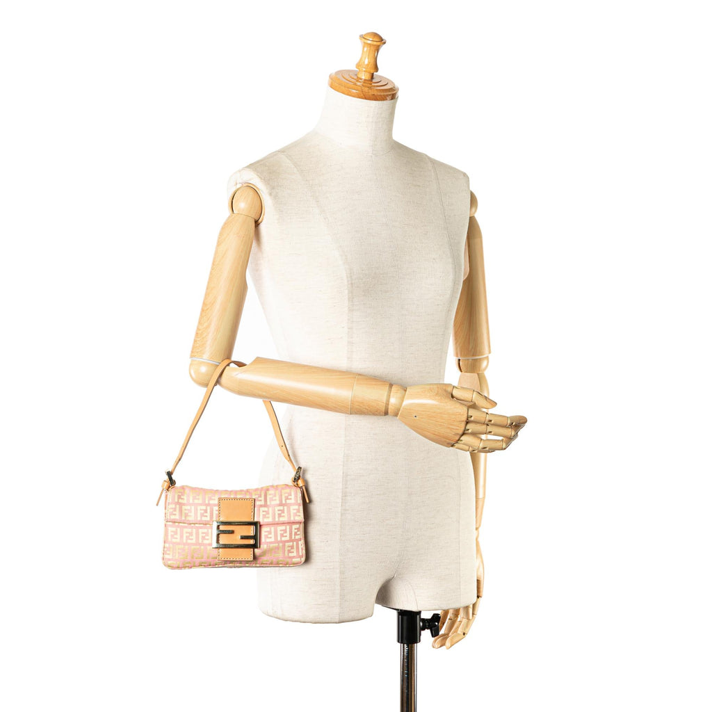 Fendi Mini Zucchino Canvas Baguette