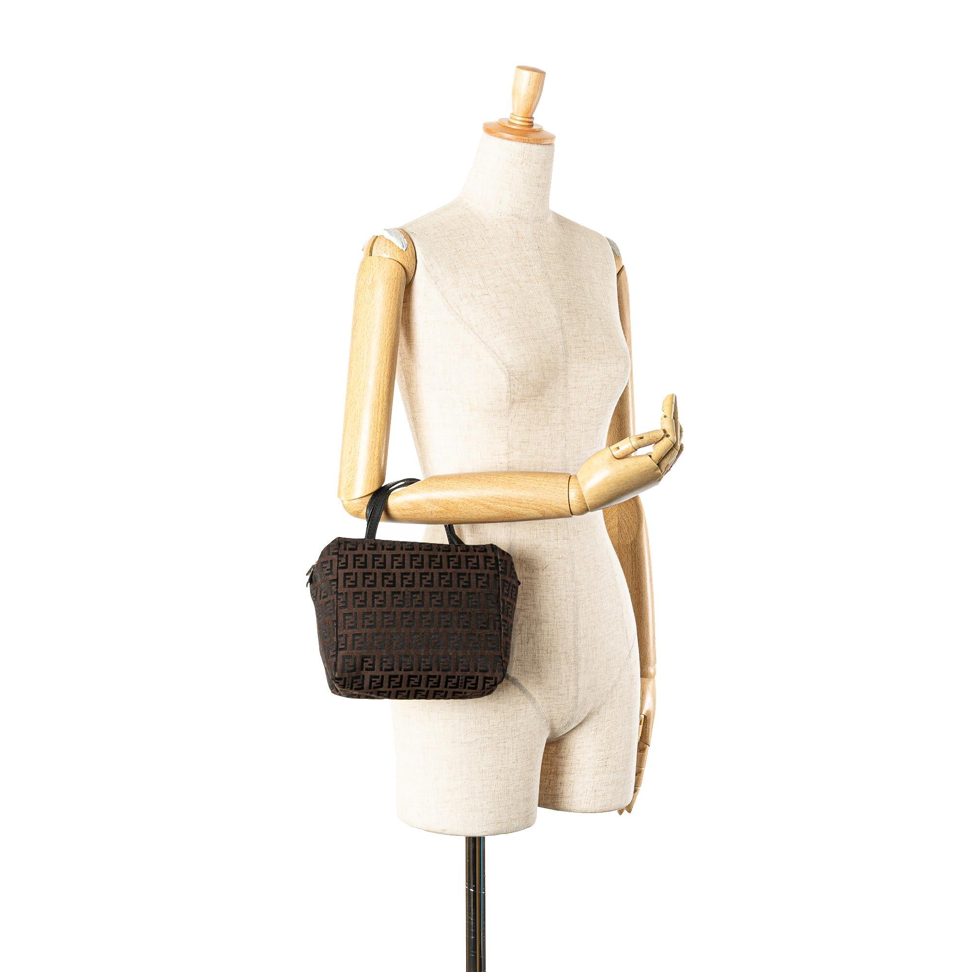 Fendi Mini Zucchino Canvas Handbag