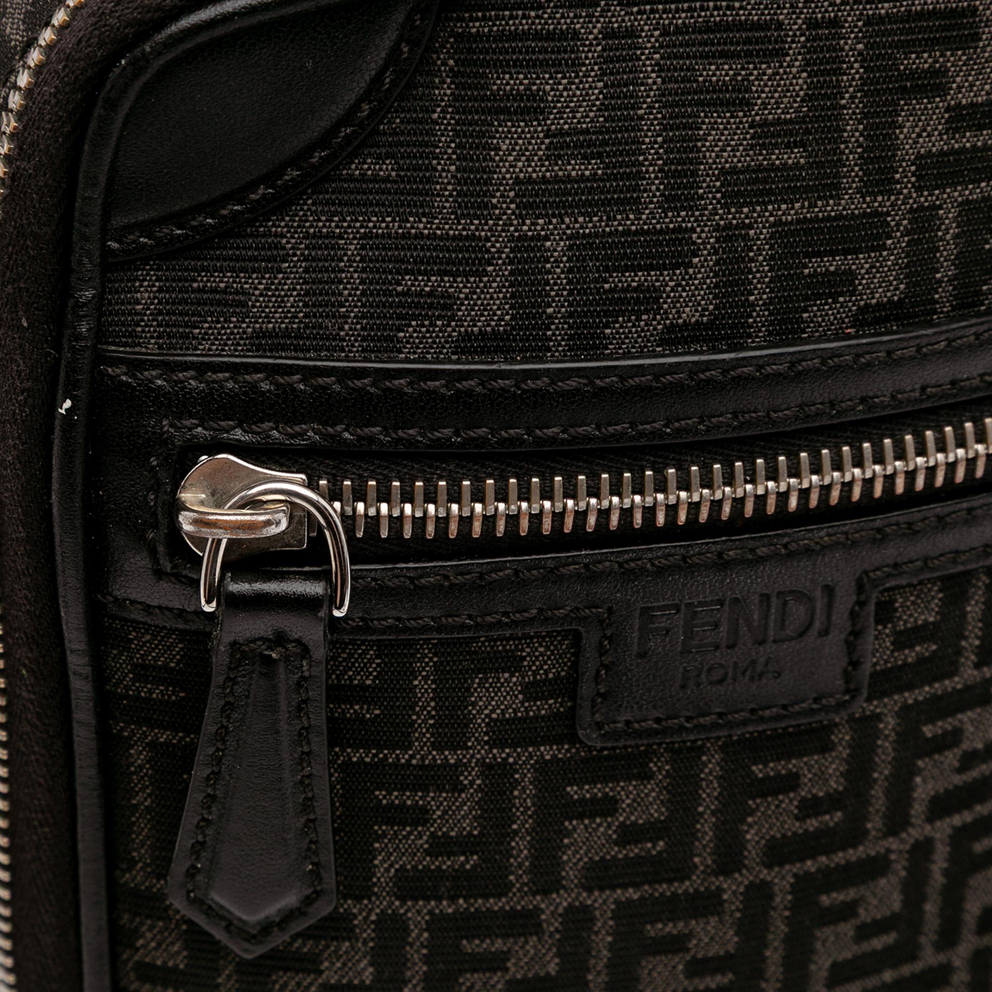 Fendi Mini Zucchino Recycled Jacquard Trolley Satchel